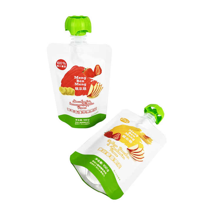 Anti-Choke Baby Food Spout Pouch  90g Organic Yogurt & Juice Packaging