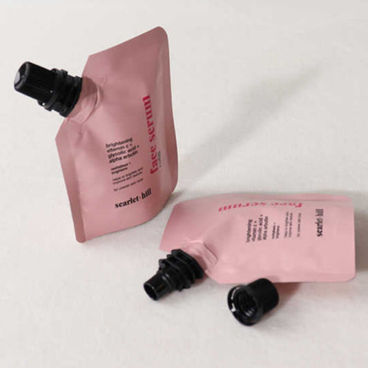 Custom Printed Cosmetic Spout Pouches | High-Quality Skincare Serum & Sample Packaging 01