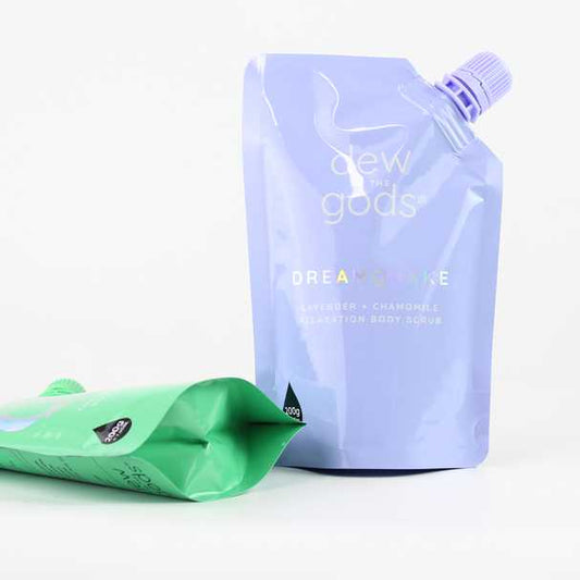 Custom Printed Spout Pouches | Matte & Transparent Skincare Packaging 02