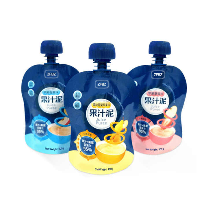 Anti-Choke Baby Food Spout Pouch  90g Organic Yogurt & Juice Packaging