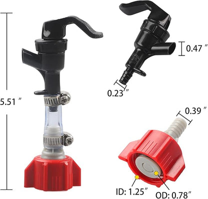 BIB Tap Valve for Coca Cola Bag in Box Syrups Removable Spigot Kit Soda Dispensing Faucet Hose Kit03