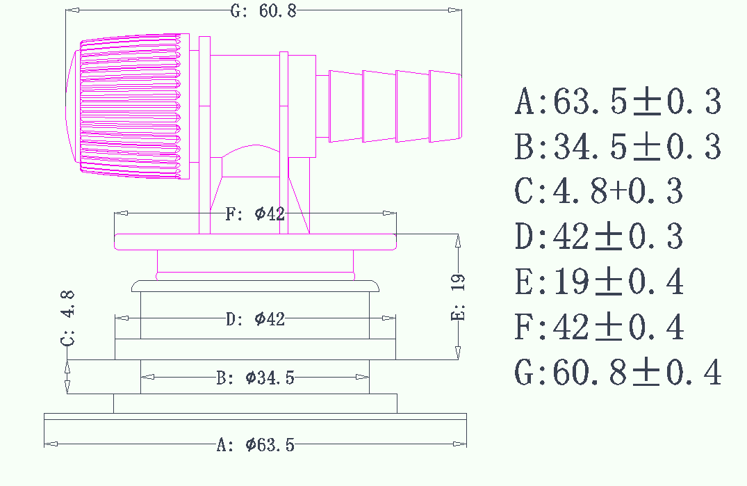 Blue Long Twist Valve Tap for Bag-in-Box_3